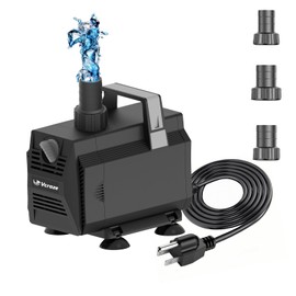 VCRAZE Submersible Water Pump 1200GPH/70W Fountain Pumps with Flow Control, Pond Pump Submersible Outdoor with 10ft 3-Core Power cable for Hydroponics, Aquarium, Waterfall, Statuary, Water feature