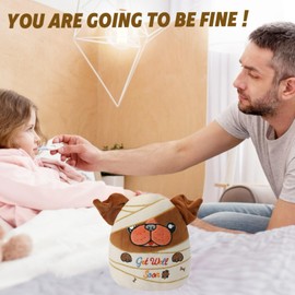 NIUBEHOHO Get Well Soon Plush Dog – Injured Bulldog Stuffed Animal Adorable Bandages, Perfect Get Well Gift for Bulldog Lovers 9 Inch