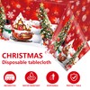 Gukasxi Christmas Table Cloth 2pcs Christmas Disposable Tablecloth 130 *