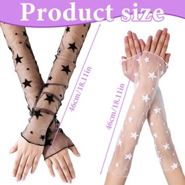 NHQZ 2 Pairs of Arm Warmers for Women, Tulle Sleeves, Arm Warmers Summer, UV Protection Arm Warmers, Sun Protection UV, Arm Sleeves, Sleeves, Sleeves, Arm Warmers, Women, Cool, for Perfect Party