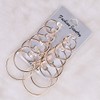 AJ DEFIRO 6 Pair Hoop Earring Set Stainless stud Earring