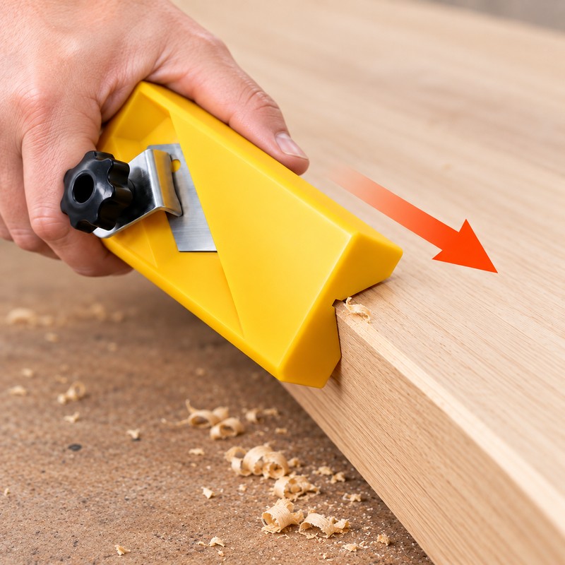 Wood Edge Trimmer Hand Planer – Adjustable Chamfer Tool for