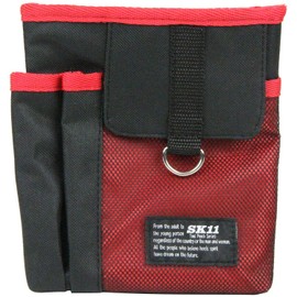 SK11 F-741 RED Scissor Case, M, Width 6.3 x Height 7.1 x Depth 1.6 inches (160 x 180 x