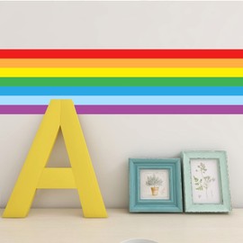 VisitRyl Wallpaper Border,Peel and Stick Rainbow for Children Room 3.93 in X 118 in