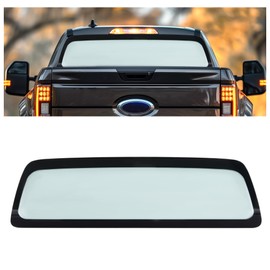KUAFU Stationary Back Window Back Glass Compatible with 2008-2016 Ford F-Series F250 F350 F450 F550 2008-2022 Ford F-Series F650 F750 Light Green Rear Window Glass