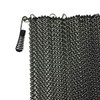 Fireplace Replacement Black Hanging Mesh Curtain Screens Two (2) Panels