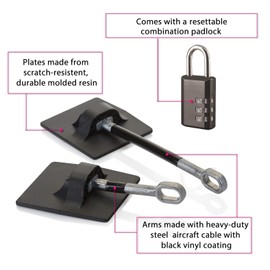 Refrigerator Lock (Black with Black Combination Padlock)
