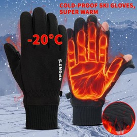 ANJMEICH Cycling Gloves, Outdoor Sports Warm Gloves, Touch Screen Phone Friendly (Women Black)