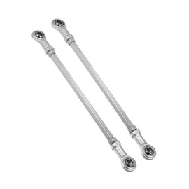 ACROPIX 11.10 Inch X0.94 Inch Universal Steering Tie Rod Silver Tone - Pack of 2