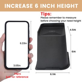 MXMZHXU Bed Risers 2 inch, 3 inch, 4 inch, 6 inch or 8 inch Heavy Duty Furniture Risers, Up to 6000 Lbs L Shaped Design Bed Lifts Blocks for Couch Desk Sofa Table (Dark Brown 4 Pack, 6 Inch)