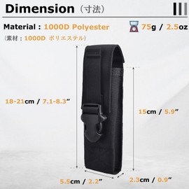 YAPJEB Light Pouch Molle Light Case Molle Flashlight Holder Belt Light Holster EDC Pouch Military Tactical Flashlight Pouch Backpack Accessories (04, Army Green)