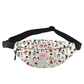 Movie Merchanidse Belt Bag Lotus Encouraging Fanny Pack Cartoon Character Gift WDW Princess Flower Waist pack (MulFlowerWaist-S)