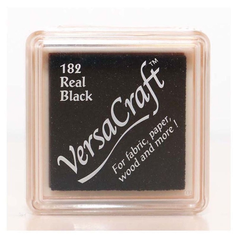 Tsukineko VersaCraft Small Craft Ink Stamp Pad Real Black