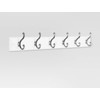 Threshold 27" Scroll 6 Hook Coat Hat Rack Rail Elegant - White/Satin Nickel New