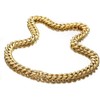 Rockyu Men's Kihei Chain Necklace, Silver, 18K Plated, Thick, Stainless