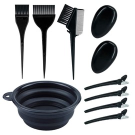 YFFSFDC Hair Dye Set, Hair Dye Set, Hair Color Brush, Hair Dye Brush, Hair Dye, Ear Cap, Hair Dye Brush, Comb, DIY Hair Dye, Easy Hair Color, Reusable, DIY Home, Unisex, 9 Piece Set