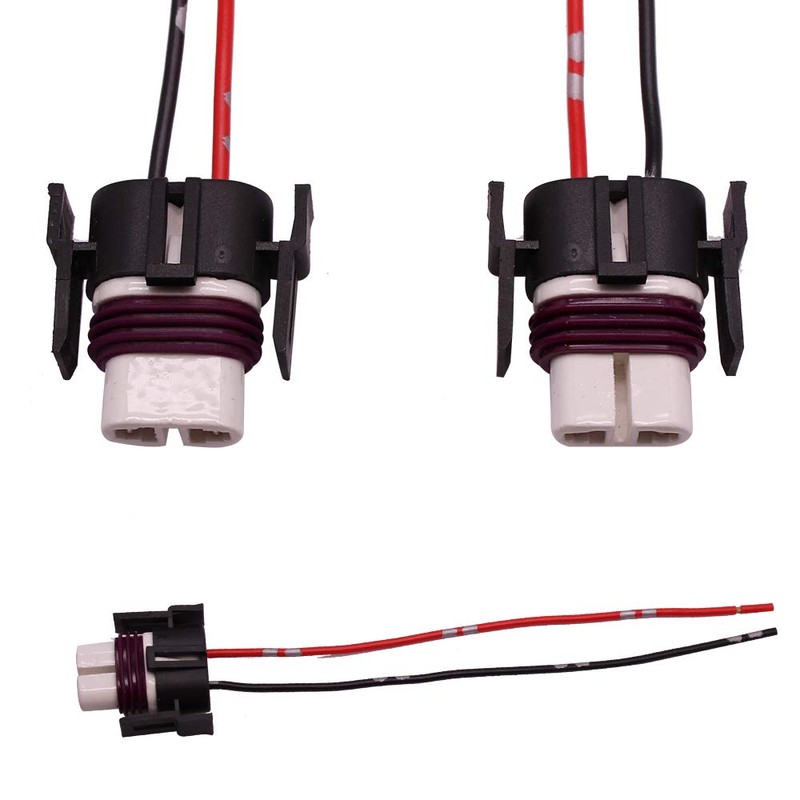 HUIQIAODS H11 H8 Ceramic Wiring Harness Female Adapter Socket Connector