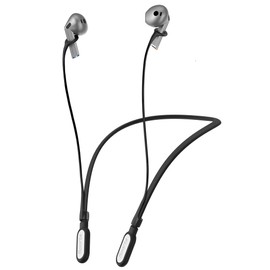 HALLJOY for Galaxy Buds 3 & Galaxy Buds 3 Pro Strap Neckband, Anti-Lost Earbuds Accessories, Support Volume Control, Ergonomic Design, Comfortable Fit, Black Band/White Tip