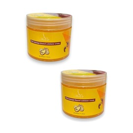 Set de 2 tarros de gel exfoliante de pies, suaviza y remueve asperezas. Limpieza profunda. Tarro con 200 ml.