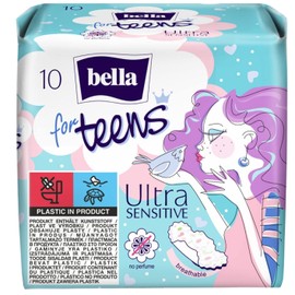 Bella For Teens Ultra Binden Sensitive: Ultradünne Binden Für Teenager, 6er Pack (6 X 10 Stück), Mit Flügeln ohne Duft