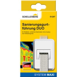 Schellenberg 51207 Sanierungs-Gurtführung DUO Maxi für Rolladengurte mit Zugluftdichtung, Sanierungsgurtführung