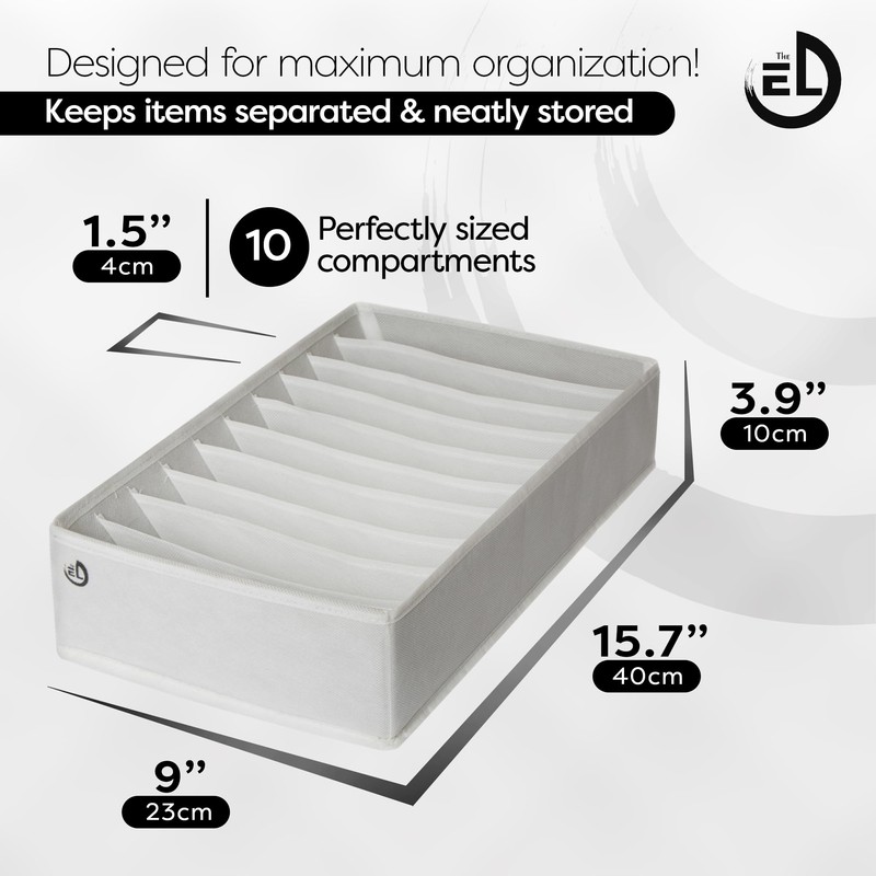 Drawer Organizer Clothes - 3 Set Multipurpose Dresser Drawer Organizer