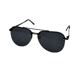 VIGUEUR Retro Aviator Sunglasses - Oversized Aviator Sunglasses for Women, UV400 Protection, Black