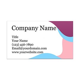 Custom Printed Business Cards - Thick Sturdy Stock - 3.5" x 2" - 100% Made in the U.S.A. (Pastel Flow, 500)
