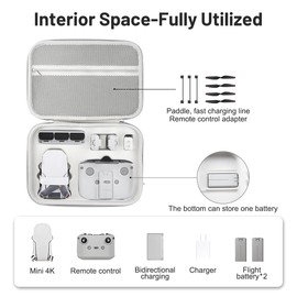 Doksvp For DJI Mini 4k Drone Bag, Storage Bag for DJI Mini 4K, Mini 2, Mini2 SE Drone and Controller Accessories, for DJI Drone Waterproof Carry Bag Case, for Drone Protection, NO