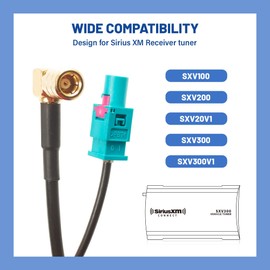 Anina Fakra Z Male to SMB Plug Adapter Connector for Factory Satellite Radio Antenna Adapter to Sirius XM Receiver Tuner Wire Harness Fit GM Ford Jeep RAM Toyota Truck Vehicles 8 INCH