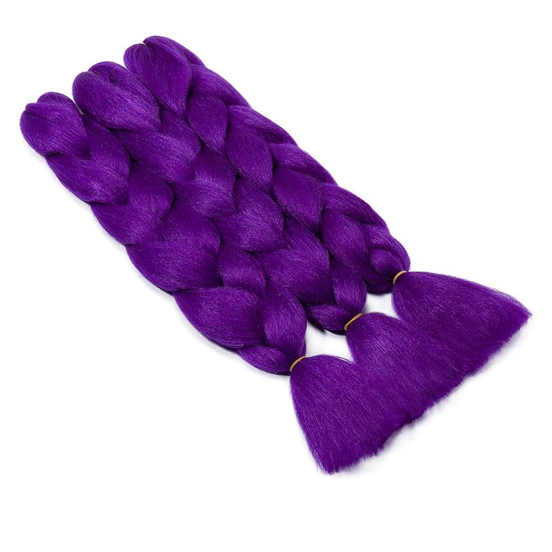 24 Inch Braids Extensions, Jumbo Braids, Synthetic Hair, 3 Bundle,