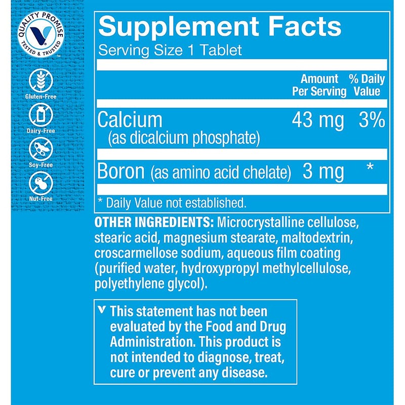 The Vitamin Shoppe Boron 3MG, Well Absorbed Form of Chelated