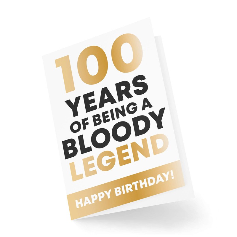 Funny Milestone 100th Birthday Cards Birthday Greeting Card for Him