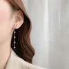 Yienate Long Crystal Tassel Drop Earrings Gold Tiny Butterfly Stud