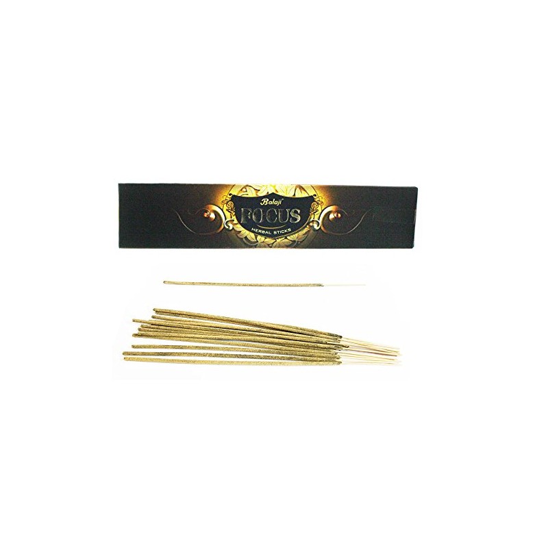 Balaji Focus Herbal Incense Sticks, (12 units x 15 sticks),