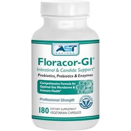 Floracor-GI Candida Cleanse, Probiotic and Enzyme Support Formula 180 Capsules
