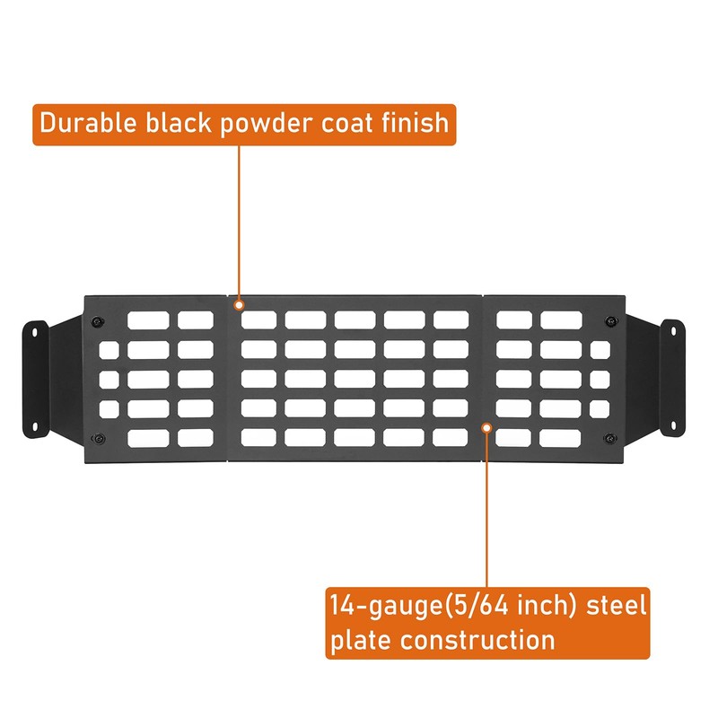 Hooke Road Tacoma Rear Overhead MOLLE Panel Cargo Rack Interior