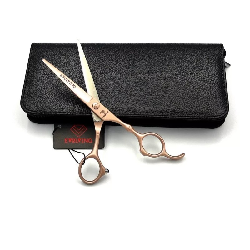 EVOLVING Set Tijeras Rose Gold 6 Pulgadas Barbero Estilista Evolving