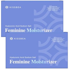 Kissbea Hyaluronic Acid Single-Use Units for Feminine Moisturizer - Gentle Intimate Hydration with Sodium Hyaluronate – Nourishing & Comforting Formula for Daily Feminine Care, 2 Pack