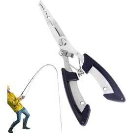 SensaBliss Fishing Pliers, Fishing Pliers, Anti-Rust, Stainless Steel, Hook Releaser, PE Line Break, Hook Removal, Locking Function, Lightweight, Multi-functional, For Outdoor Fishing