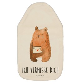 Mr. & Mrs. Panda Hot Water Bottle Bear "Ich vermisse dich" - Gift, Friend, Teddy, Unhappy in Love, Heat Cushion, Children's Hot Water Bottle, Teddy Bear, Grain Cushion, Hot Water Bottle Cover, Travel