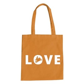 Love Motorcycle Cotton Bag Chopper Wheelie Tuning High Starter Super Bike Orange