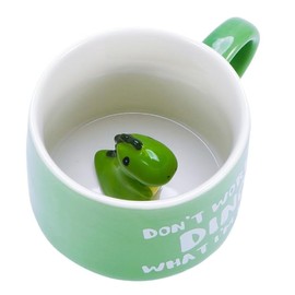 Dinosaurier Tasse, 3D Dino Tier Tasse 350ML 3D Dinosaurier Keramik Kaffeetasse Teetassen 3D Tier Kaffee Nette Geschenke für Freunde Kinder Dino Geschenk