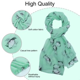 Kakaly Womens Mulberry Tree Print Scarf - Ladies Celebrity Designer Scarf Soft Lightweight Long Large Wrap Fashion Style All Seasons Scarves Shawl Lovely Gift