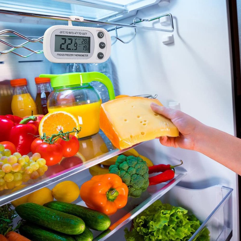 Lotvic 4 Pack Fridge Thermometer, Freezer Digital Refrigerator Thermometer with