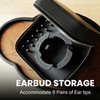 TANGZU Leather Earphone Case, Water-Resistant Portable Earbuds Storage Case for
