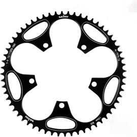KTKEET 110/130 BCD Chainring 36/38/40/42/44/46/48/50/52/54/56/58/60T 5 Screws Round Narrow Wide Bicycle Chainring for 9/10/11 Speed Road Bike Folding Bike (130BCD 54T)