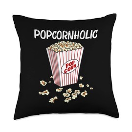 Best Popcorn Box Game Show Pop Snack Accessories Cool Popcorn Gift for Men Women Corn Kernel Movie Night Food Throw Pillow, 18x18, Multicolor