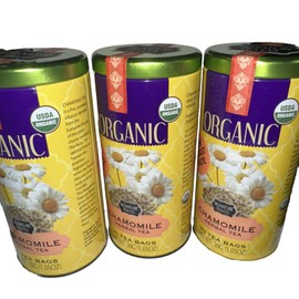 Signature Tea Co. 🫖 Organic CHAMOMILE  Herbal Tea 🫖 3 Canisters = 60 Tea Bags