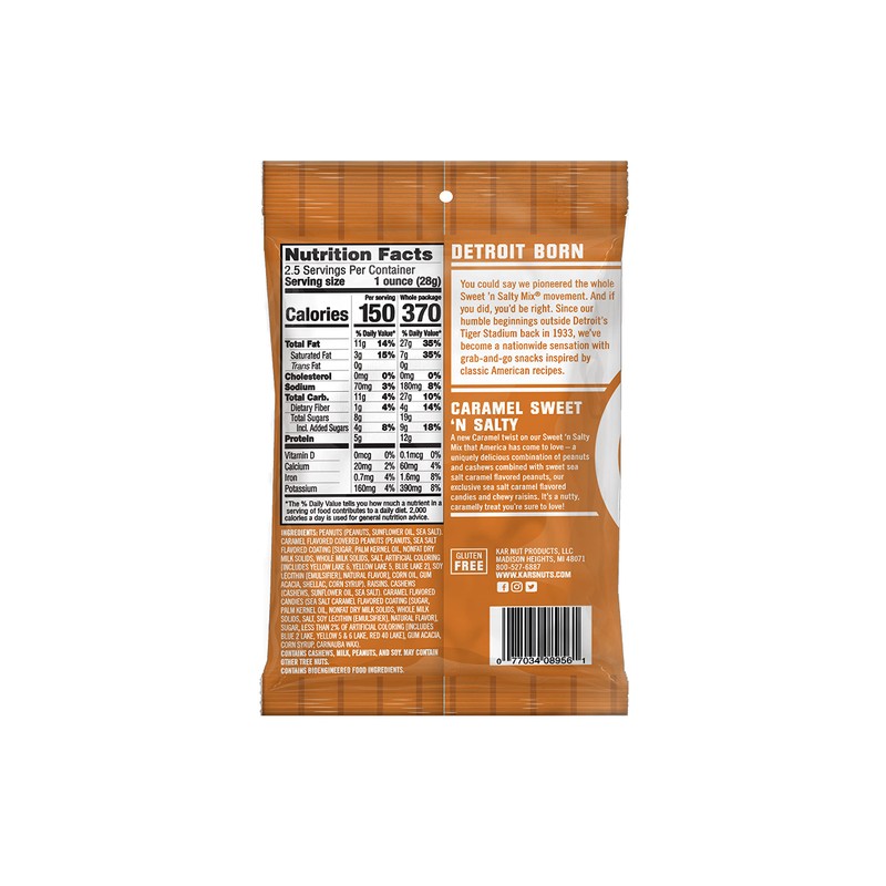 Kar's Nuts Caramel Sweet 'N Salty Trail Mix 2.4oz Bag